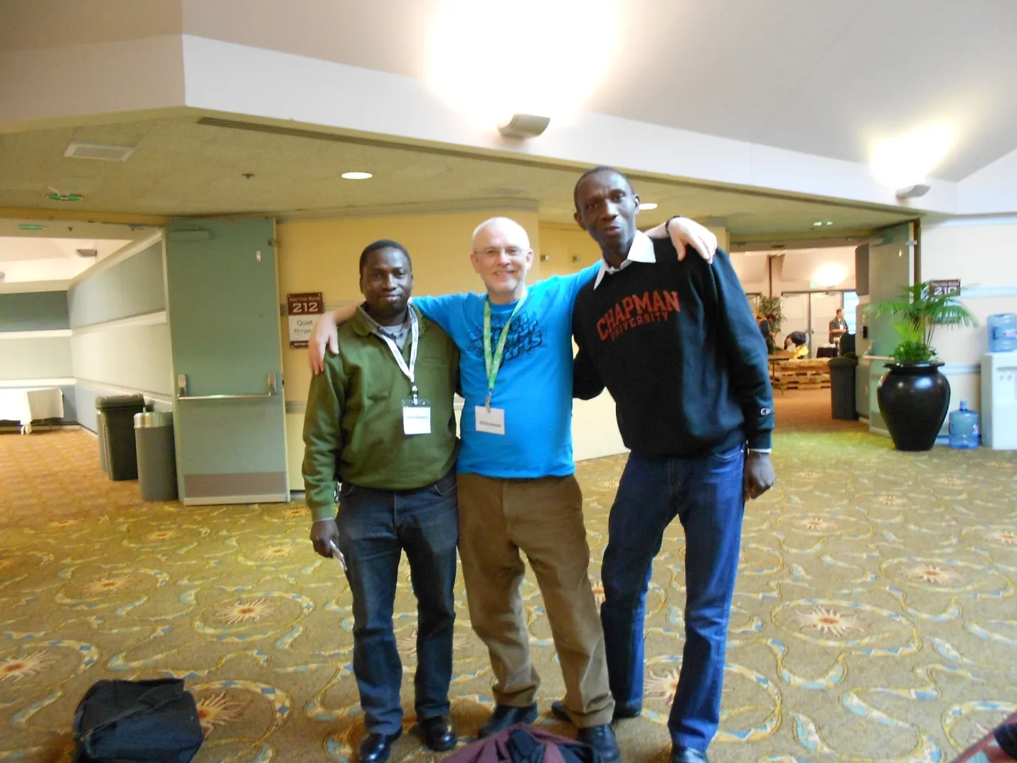 Prof. Akpojotor with Steve Holden, first PSF Chairman, at PyCon 2012